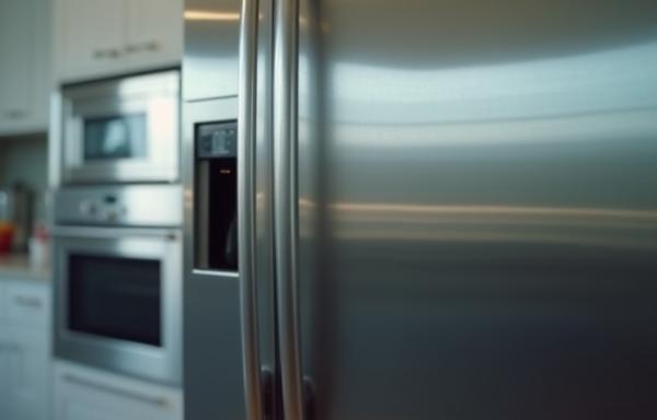 Professionally detailed and shining stainless steel kitchen appliances