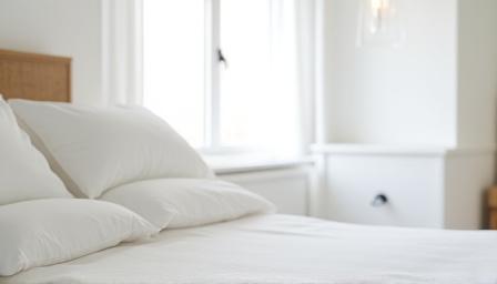 Immaculately organized and deep-cleaned bedroom with fresh linens